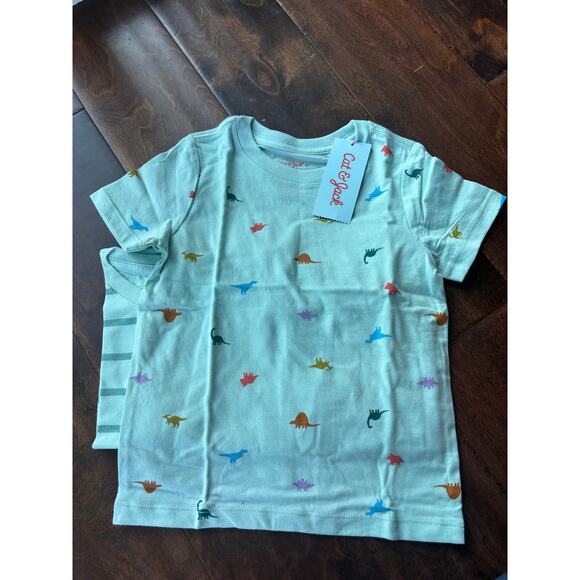 Cat and Jack Boys 3T Tee Shirts Pack of 3 Dinosaurs Blue NEW - Picture 3 of 6